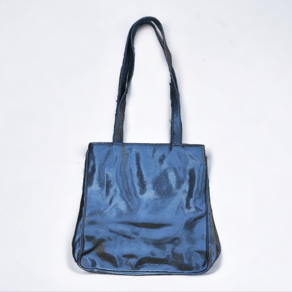 Vintage Desmo Italy Pebbled Leather Black Tote